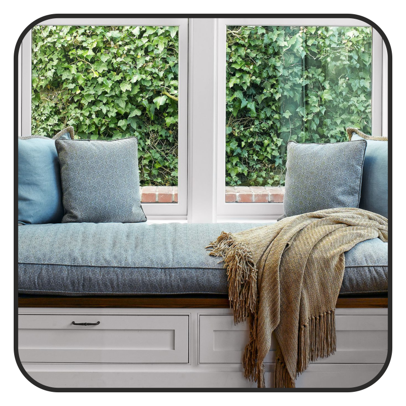 Custom made window top seat cushions ireland
