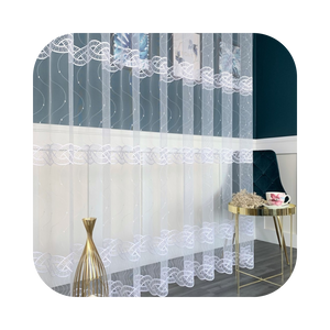 Celtic Knot Net Curtain Fabric | Drop 160cm