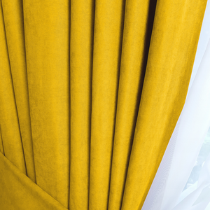 Velvet Fabric - Mustard
